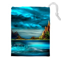 Artistic Fantasy Psychedelic Drawstring Pouch (4xl) by Sarkoni