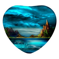 Artistic Fantasy Psychedelic Heart Glass Fridge Magnet (4 Pack) by Sarkoni