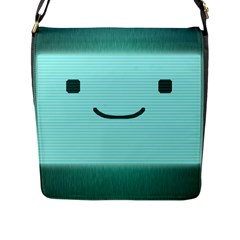 Adventure Time Bmo Flap Closure Messenger Bag (l) by Sarkoni