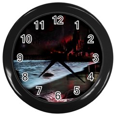 Artistic Creepy Dark Evil Fantasy Halloween Horror Psychedelic Scary Spooky Wall Clock (black)