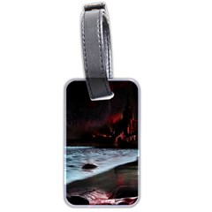 Artistic Creepy Dark Evil Fantasy Halloween Horror Psychedelic Scary Spooky Luggage Tag (two Sides) by Sarkoni