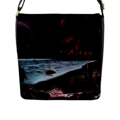 Artistic Creepy Dark Evil Fantasy Halloween Horror Psychedelic Scary Spooky Flap Closure Messenger Bag (l) by Sarkoni