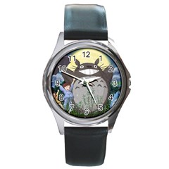 Illustration Anime Cartoon My Neighbor Totoro Round Metal Watch by Sarkoni