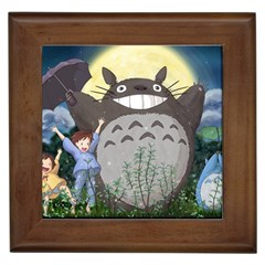 Illustration Anime Cartoon My Neighbor Totoro Framed Tile by Sarkoni