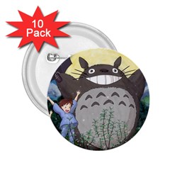 Illustration Anime Cartoon My Neighbor Totoro 2 25  Buttons (10 Pack)  by Sarkoni