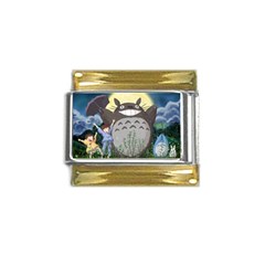 Illustration Anime Cartoon My Neighbor Totoro Gold Trim Italian Charm (9mm) by Sarkoni