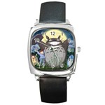 Illustration Anime Cartoon My Neighbor Totoro Square Metal Watch Front