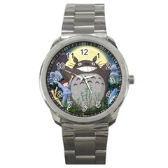 Illustration Anime Cartoon My Neighbor Totoro Sport Metal Watch by Sarkoni