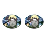 Illustration Anime Cartoon My Neighbor Totoro Cufflinks (Oval) Front(Pair)