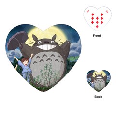 Illustration Anime Cartoon My Neighbor Totoro Playing Cards Single Design (heart) by Sarkoni