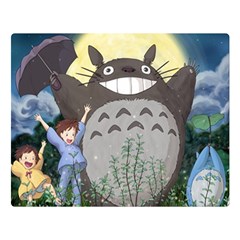 Illustration Anime Cartoon My Neighbor Totoro Premium Plush Fleece Blanket (large) by Sarkoni