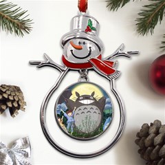 Illustration Anime Cartoon My Neighbor Totoro Metal Snowman Ornament by Sarkoni