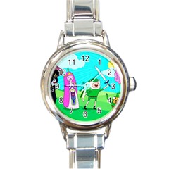 Adventure Time The Legend Of Zelda Parody Round Italian Charm Watch by Sarkoni