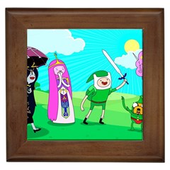 Adventure Time The Legend Of Zelda Parody Framed Tile by Sarkoni