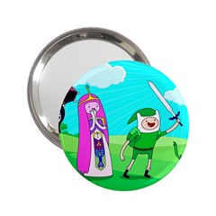 Adventure Time The Legend Of Zelda Parody 2 25  Handbag Mirrors by Sarkoni