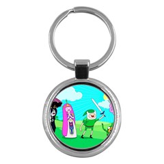 Adventure Time The Legend Of Zelda Parody Key Chain (round) by Sarkoni