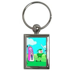 Adventure Time The Legend Of Zelda Parody Key Chain (rectangle) by Sarkoni