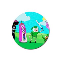 Adventure Time The Legend Of Zelda Parody Rubber Coaster (round) by Sarkoni