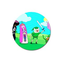 Adventure Time The Legend Of Zelda Parody Magnet 3  (round) by Sarkoni