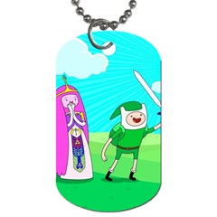 Adventure Time The Legend Of Zelda Parody Dog Tag (two Sides) by Sarkoni