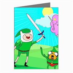 Adventure Time The Legend Of Zelda Parody Greeting Cards (pkg Of 8) by Sarkoni