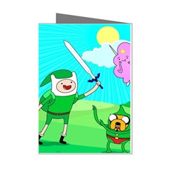 Adventure Time The Legend Of Zelda Parody Mini Greeting Cards (pkg Of 8) by Sarkoni