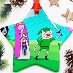 Adventure Time The Legend Of Zelda Parody Star Ornament (two Sides) by Sarkoni