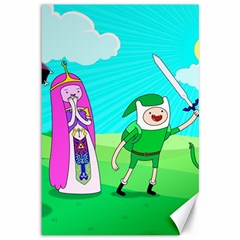 Adventure Time The Legend Of Zelda Parody Canvas 12  X 18  by Sarkoni