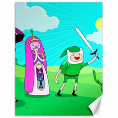 Adventure Time The Legend Of Zelda Parody Canvas 18  X 24  by Sarkoni