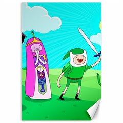 Adventure Time The Legend Of Zelda Parody Canvas 24  X 36  by Sarkoni