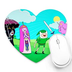 Adventure Time The Legend Of Zelda Parody Heart Mousepad by Sarkoni