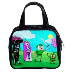 Adventure Time The Legend Of Zelda Parody Classic Handbag (two Sides) by Sarkoni