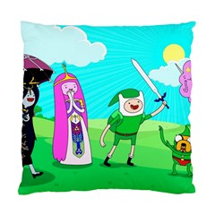 Adventure Time The Legend Of Zelda Parody Standard Cushion Case (two Sides) by Sarkoni