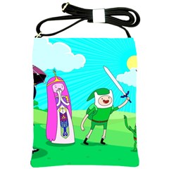 Adventure Time The Legend Of Zelda Parody Shoulder Sling Bag by Sarkoni