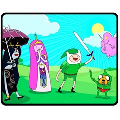 Adventure Time The Legend Of Zelda Parody Fleece Blanket (medium) by Sarkoni