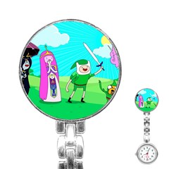 Adventure Time The Legend Of Zelda Parody Stainless Steel Nurses Watch by Sarkoni