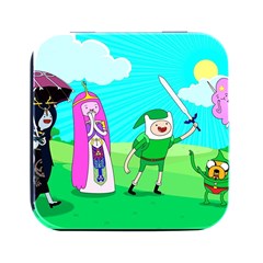 Adventure Time The Legend Of Zelda Parody Square Metal Box (black) by Sarkoni