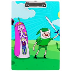 Adventure Time The Legend Of Zelda Parody A4 Acrylic Clipboard by Sarkoni