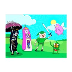 Adventure Time The Legend Of Zelda Parody Crystal Sticker (a4) by Sarkoni