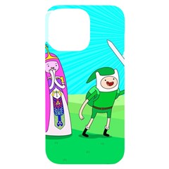 Adventure Time The Legend Of Zelda Parody Iphone 14 Pro Max Black Uv Print Case by Sarkoni