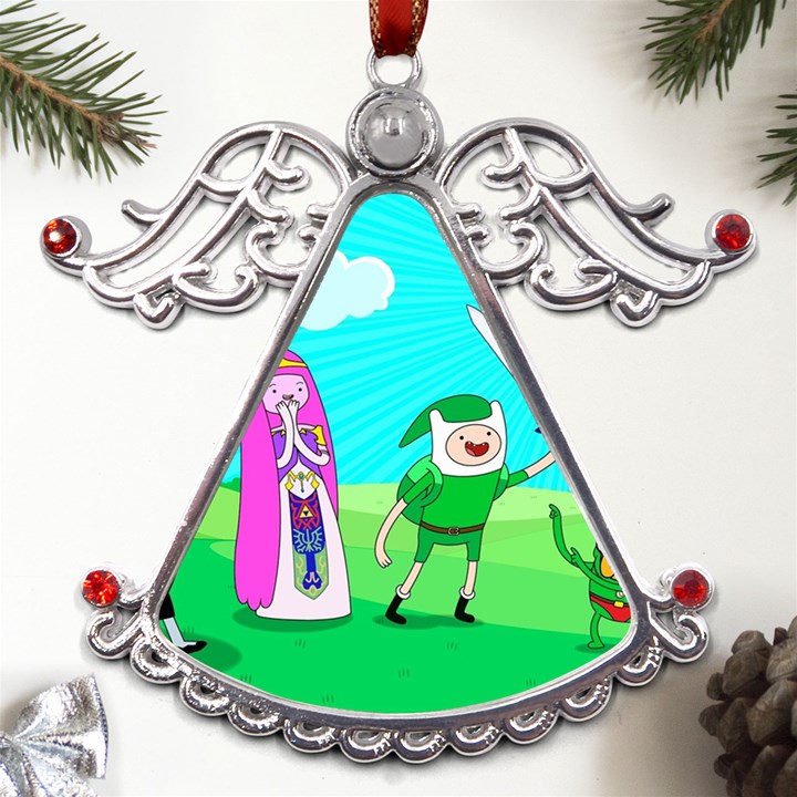 Adventure Time The Legend Of Zelda Parody Metal Angel with Crystal Ornament