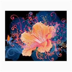 Abstract Art Artistic Bright Colors Contrast Flower Nature Petals Psychedelic Small Glasses Cloth (2 Sides) by Sarkoni