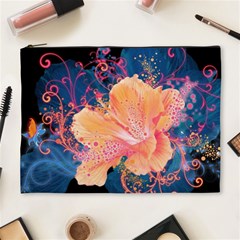 Abstract Art Artistic Bright Colors Contrast Flower Nature Petals Psychedelic Cosmetic Bag (xl) by Sarkoni