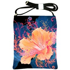 Abstract Art Artistic Bright Colors Contrast Flower Nature Petals Psychedelic Shoulder Sling Bag by Sarkoni