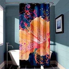 Abstract Art Artistic Bright Colors Contrast Flower Nature Petals Psychedelic Shower Curtain 36  X 72  (stall)  by Sarkoni