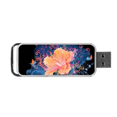 Abstract Art Artistic Bright Colors Contrast Flower Nature Petals Psychedelic Portable Usb Flash (one Side) by Sarkoni