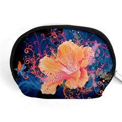 Abstract Art Artistic Bright Colors Contrast Flower Nature Petals Psychedelic Accessory Pouch (medium) by Sarkoni