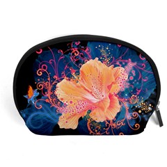 Abstract Art Artistic Bright Colors Contrast Flower Nature Petals Psychedelic Accessory Pouch (large) by Sarkoni