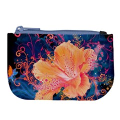 Abstract Art Artistic Bright Colors Contrast Flower Nature Petals Psychedelic Large Coin Purse by Sarkoni