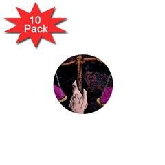 Jujutsu Kaisen Heart Design Heart Psychedelic Anime Hands 1  Mini Buttons (10 pack) 